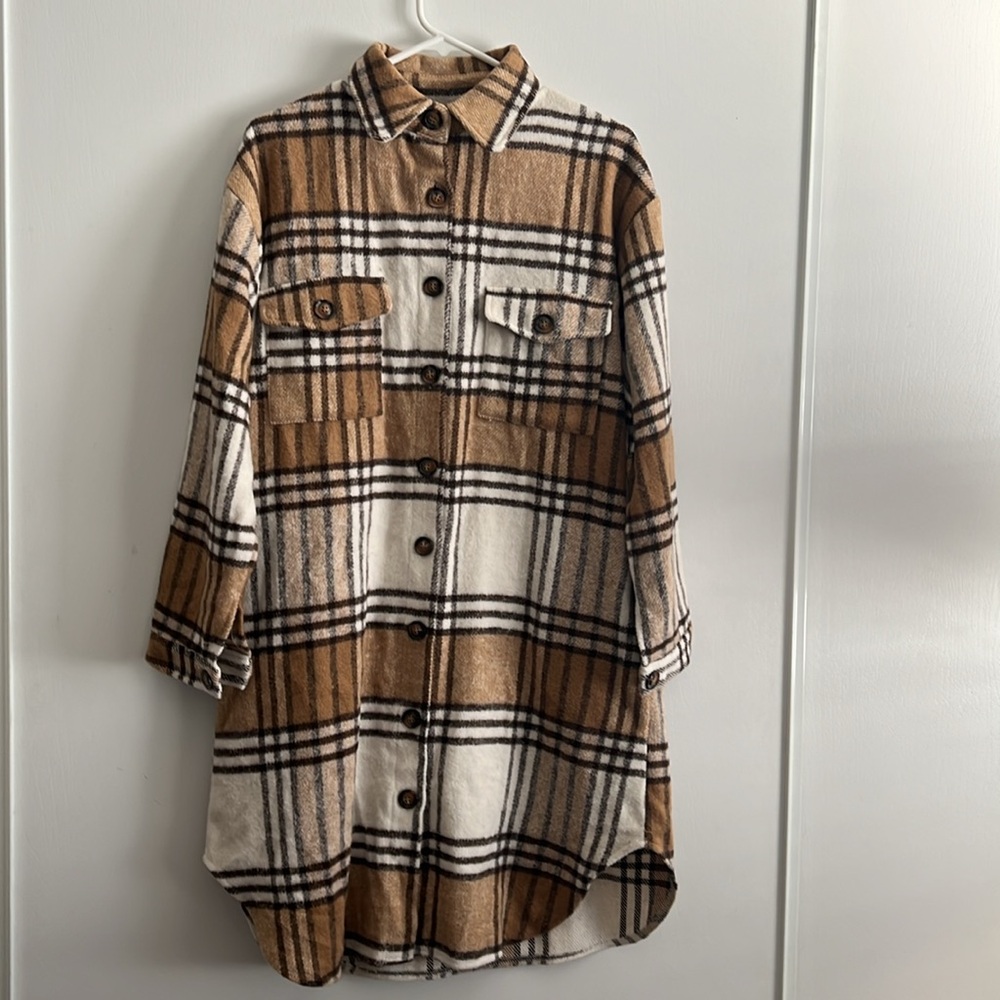 Esmeling plaid shacket brushed flannel